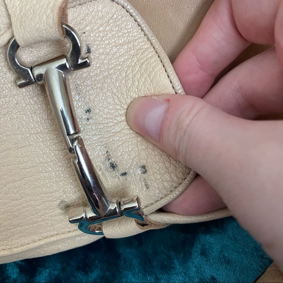 My Ferragamo Cream Tan Beige Almond Toe Loafers Size 6.5 - Picture 5 of 8